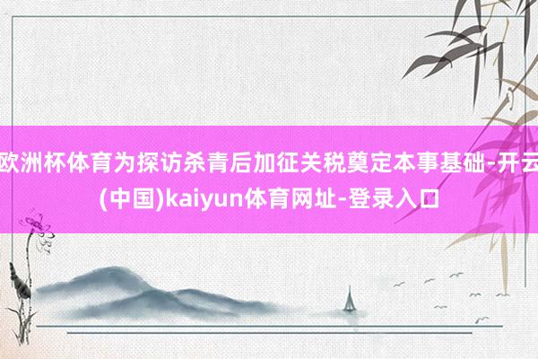 欧洲杯体育为探访杀青后加征关税奠定本事基础-开云(中国)kaiyun体育网址-登录入口